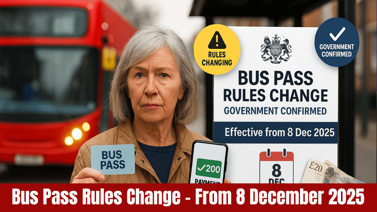 UK Government Confirms Bus Pass Rules Change from 8th December 2025